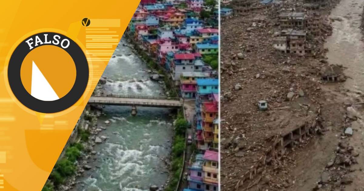 Questa immagine virale mostra il prima e dopo delle alluvioni lampo in Nepal? SIC Verifica