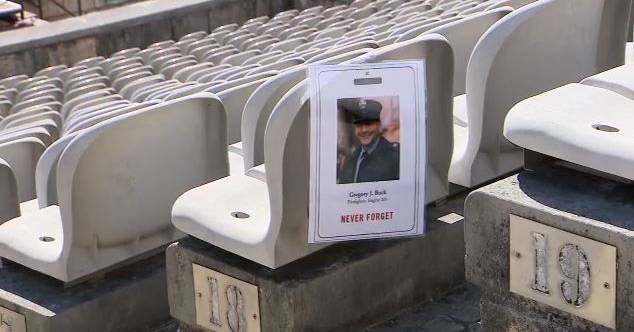 Im Estádio Nacional wurden 110 Stufen zur Ehre der Ersthelfer vom 11. September erklommen