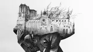 Um dia triste em ilustrações — as homenagens dos artistas a Notre-Dame nas redes sociais